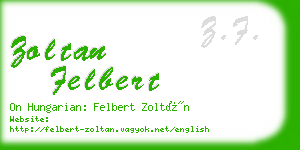 zoltan felbert business card